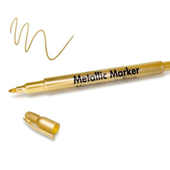 Gold Metallic Permanent Marker 1.2 mm, 0.05"
Fine Tip - Picture 2 of 6